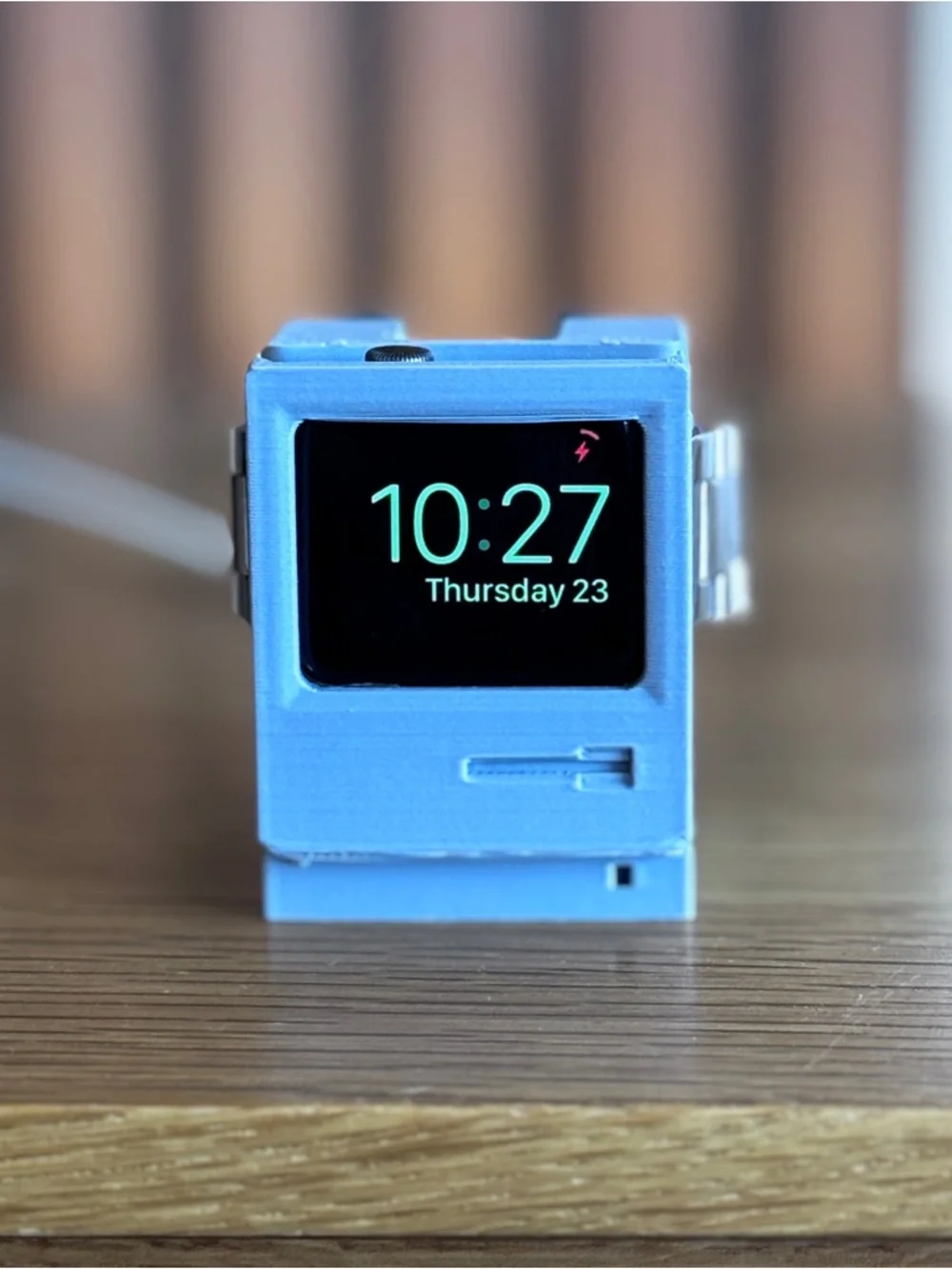 Retro Macintosh Apple Watch Charging Stand Dock Matte Gray